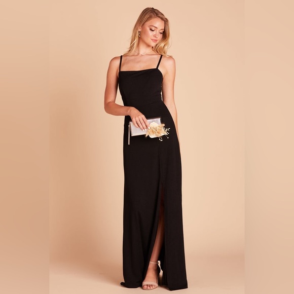 NWOT Birdy Grey Black Benny Dress. Crepe. One hanger strap cut. Size Medium. - Picture 9 of 9